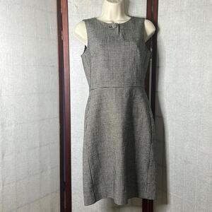 J.CREW‎ HOUNDSTOOTH WOOL BLEND SHEATH DRESS SIZE 0
